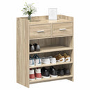 vidaXL Cipőszekrény fiókkal Sonoma Tölgy 73,5 x 36 x 92 cm Szerelt Fa