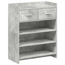 vidaXL Cipőszekrény fiókkal Betonszürke 73,5 x 36 x 92 cm Szerelt Fa