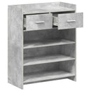 vidaXL Cipőszekrény fiókkal Betonszürke 73,5 x 36 x 92 cm Szerelt Fa