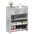 vidaXL Cipőszekrény fiókkal Betonszürke 73,5 x 36 x 92 cm Szerelt Fa