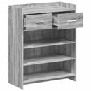 vidaXL Cipőszekrény 73,5 x 36 x 92 cm Szerelt Fa Szürke Sonoma