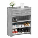 vidaXL Cipőszekrény 73,5 x 36 x 92 cm Szerelt Fa Szürke Sonoma