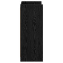 vidaXL Cipőszekrény tárolóval Fekete Tölgy 48 x 36 x 92 cm Szerelt Fa