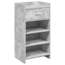 vidaXL Cipőszekrény fiókkal Betonszürke 48 x 36 x 92 cm Szerelt Fa