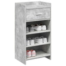 vidaXL Cipőszekrény fiókkal Betonszürke 48 x 36 x 92 cm Szerelt Fa