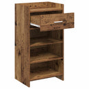 vidaXL Cipőszekrény fiókkal Antik Fa 48 x 36 x 92 cm Szerelt Fa