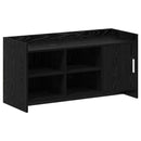 vidaXL Cipőszekrény ajtóval Fekete Tölgy 100 x 39,5 x 51 cm Szerelt Fa