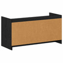vidaXL Cipőszekrény ajtóval Fekete Tölgy 100 x 39,5 x 51 cm Szerelt Fa