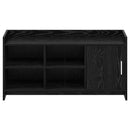 vidaXL Cipőszekrény ajtóval Fekete Tölgy 100 x 39,5 x 51 cm Szerelt Fa