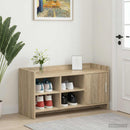 vidaXL Cipőszekrény ajtóval Sonoma Tölgy 100 x 39,5 x 51 cm Szerelt Fa