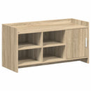 vidaXL Cipőszekrény ajtóval Sonoma Tölgy 100 x 39,5 x 51 cm Szerelt Fa