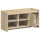 vidaXL Cipőszekrény ajtóval Sonoma Tölgy 100 x 39,5 x 51 cm Szerelt Fa