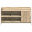 vidaXL Cipőszekrény ajtóval Sonoma Tölgy 100 x 39,5 x 51 cm Szerelt Fa