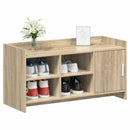 vidaXL Cipőszekrény ajtóval Sonoma Tölgy 100 x 39,5 x 51 cm Szerelt Fa