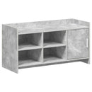 vidaXL Cipőszekrény ajtóval Betonszürke 100 x 39,5 x 51 cm Szerelt Fa