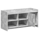 vidaXL Cipőszekrény ajtóval Betonszürke 100 x 39,5 x 51 cm Szerelt Fa