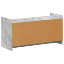 vidaXL Cipőszekrény ajtóval Betonszürke 100 x 39,5 x 51 cm Szerelt Fa