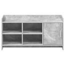 vidaXL Cipőszekrény ajtóval Betonszürke 100 x 39,5 x 51 cm Szerelt Fa