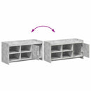vidaXL Cipőszekrény ajtóval Betonszürke 100 x 39,5 x 51 cm Szerelt Fa