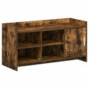 vidaXL Cipőszekrény ajtóval Füstös Tölgy 100 x 39,5 x 51 cm Szerelt Fa