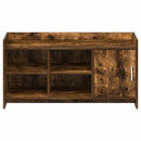 vidaXL Cipőszekrény ajtóval Füstös Tölgy 100 x 39,5 x 51 cm Szerelt Fa
