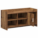 vidaXL Cipőszekrény tárolóval Antik Fa 100 x 39,5 x 51 cm Szerelt Fa