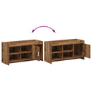 vidaXL Cipőszekrény tárolóval Antik Fa 100 x 39,5 x 51 cm Szerelt Fa