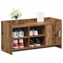 vidaXL Cipőszekrény tárolóval Antik Fa 100 x 39,5 x 51 cm Szerelt Fa