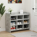 vidaXL Cipőszekrény tárolóval Betonszürke 85 x 39,5 x 70 cm Szerelt Fa
