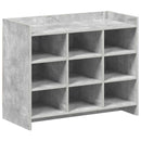 vidaXL Cipőszekrény tárolóval Betonszürke 85 x 39,5 x 70 cm Szerelt Fa