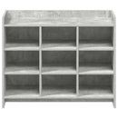 vidaXL Cipőszekrény tárolóval Betonszürke 85 x 39,5 x 70 cm Szerelt Fa