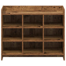vidaXL Cipőszekrény tárolóval Antik Fa 85 x 39,5 x 70 cm Szerelt Fa