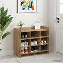 vidaXL Cipőszekrény 85 x 39,5 x 70 cm Szerelt Fa Kézműves Tölgy