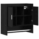 vidaXL Falpolc Falra szerelhető Fekete Tölgy 80 x 36 x 80 cm