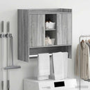 vidaXL Falpolc Falra szerelhető Szürke Sonoma 80 x 36 x 80 cm