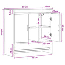 vidaXL Falpolc Falra szerelhető Szürke Sonoma 80 x 36 x 80 cm