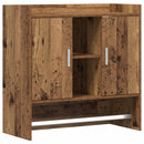 vidaXL Falpolc Falra szerelhető Antik Fa 80 x 36 x 80 cm Szerelt Fa