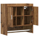 vidaXL Falpolc Falra szerelhető Antik Fa 80 x 36 x 80 cm Szerelt Fa