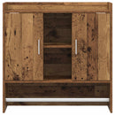 vidaXL Falpolc Falra szerelhető Antik Fa 80 x 36 x 80 cm Szerelt Fa
