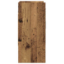 vidaXL Falpolc Falra szerelhető Antik Fa 80 x 36 x 80 cm Szerelt Fa