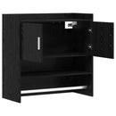 vidaXL Falpolc Falra szerelhető Fekete Tölgy 80 x 36 x 80 cm