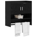 vidaXL Falpolc Falra szerelhető Fekete Tölgy 80 x 36 x 80 cm
