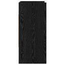 vidaXL Falpolc Falra szerelhető Fekete Tölgy 80 x 36 x 80 cm