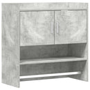 vidaXL Falpolc Falra szerelhető Betonszürke 80 x 36 x 80 cm Szerelt Fa