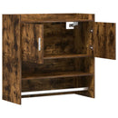vidaXL Falpolc Falra szerelhető Füstös Tölgy 80 x 36 x 80 cm