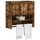 vidaXL Falpolc Falra szerelhető Füstös Tölgy 80 x 36 x 80 cm