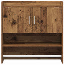 vidaXL Falpolc Falra szerelhető Antik Fa 80 x 36 x 80 cm Szerelt Fa