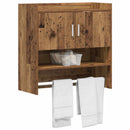 vidaXL Falpolc Falra szerelhető Antik Fa 80 x 36 x 80 cm Szerelt Fa