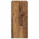 vidaXL Falpolc Falra szerelhető Antik Fa 80 x 36 x 80 cm Szerelt Fa
