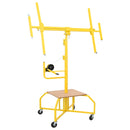 vidaXL Gipszkartonemelő Sárga 300 x 107 x 330 cm Acél